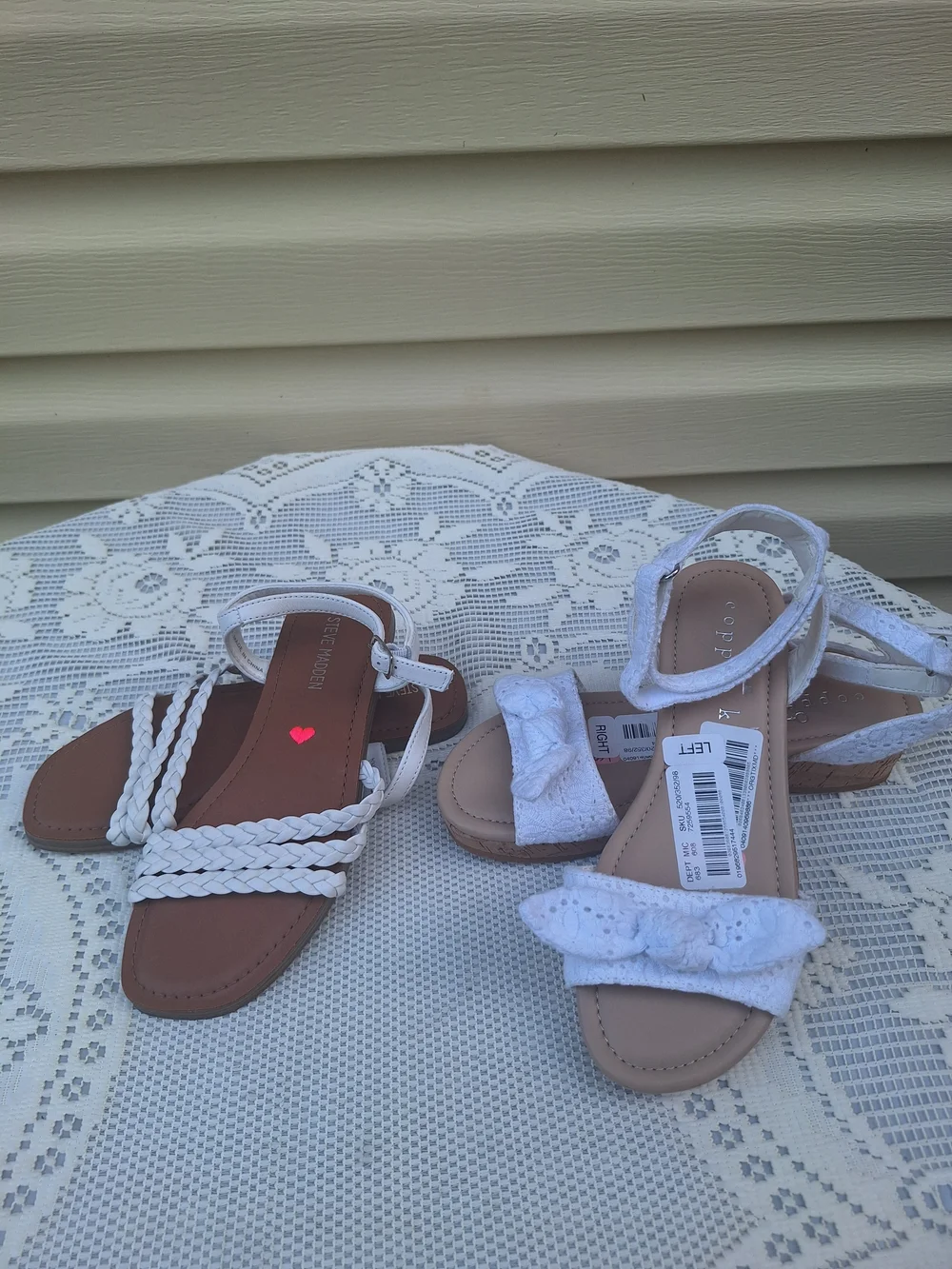 Beautiful Two‑Pair Sandal Set – Girls’ Size 2 (Brand New)